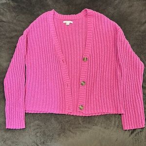 AMERICAN EAGLE Relaxed Pink Cardigan S